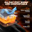 Rivmount Winter Waterproof Ski Snow Warm Gloves for Women Men, Windproof Cold Weather Thermal with Touchscreen Fingers, for Running Driving Cycling Hiking Biking Outdoor Sports Daily Work, Large