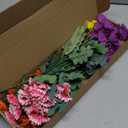 Mutcolor 8 Bundles Artificial Silk Daisy Flower Fake Outdoor Bouquet Artificial Bulk Bouquet UV Protection for Garden Front Porch Planter Home Indoor Table Top Vase Decoration (Multi-Color)