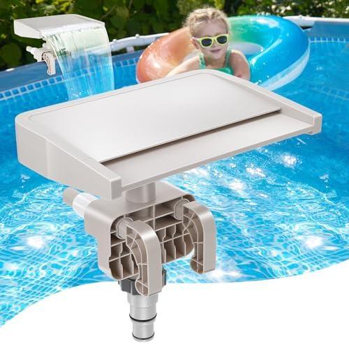 Hanaoyo Pool Fountain Waterfall - Smooth Flowing Above Ground Pool Accessory for Outdoor Decor and Relaxation