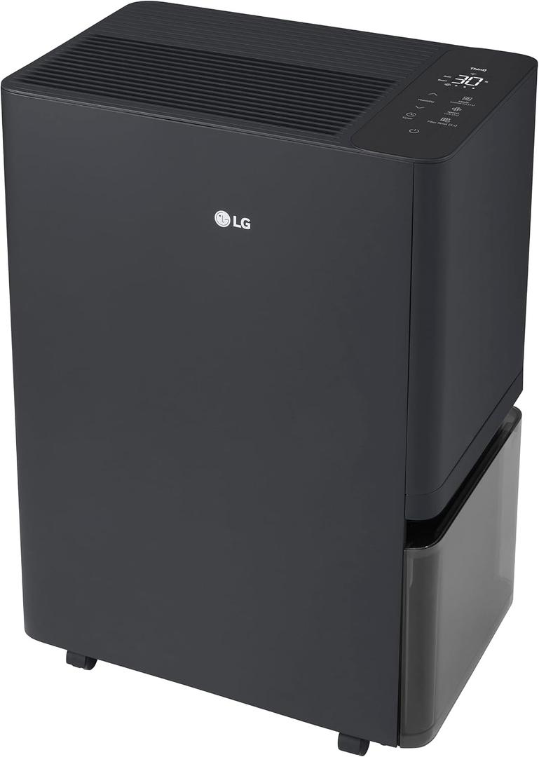 LG PuriCare 50 Pint/day, Energy Star, w/WiFi, Smart Compressor Dehumidifier with Drain Hose, Auto Shut off, Quiet, perfect for Basement, Bedroom, Home