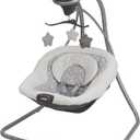 Graco Simple Sway Baby Swing, SidetoSide Sway, Infant Swing with 6 Speeds, Vibration, Abbington