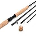 10 feet 9 inches Carbon Fiber Switch 7wt 8wt Fly Fishing Rod 4 Pieces Sections Extra Handle Freshwater Fishing Trout Lake Cork Handles