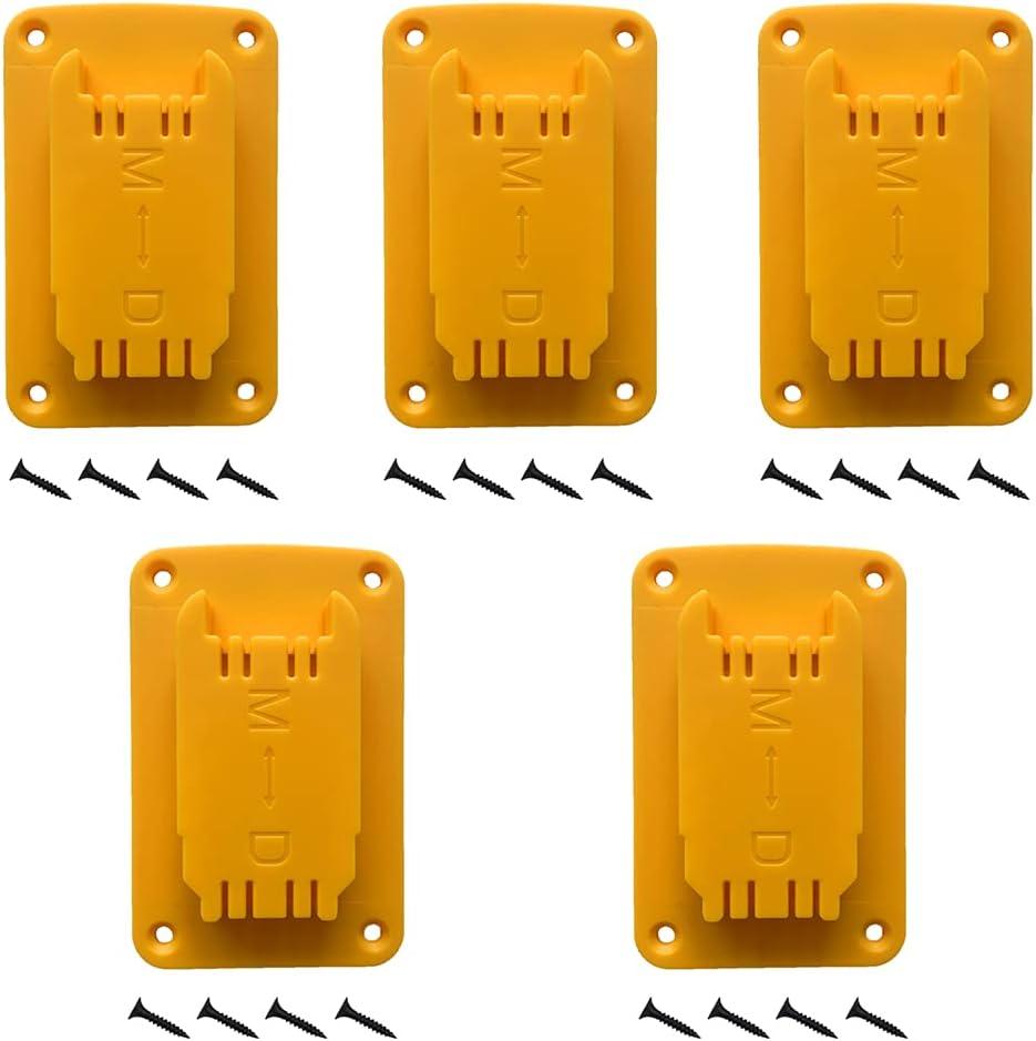 5Packs Tool Holders for Dewalt 20V 12V Drill Tool Mount Fit for Milwaukee M18 Tools Yellow