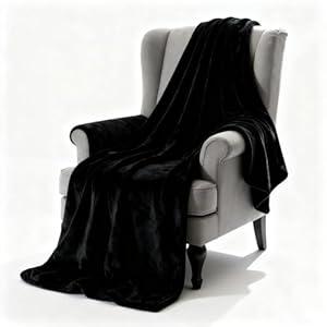 SNZ Luxury Flannel Throw Blanket for Couch 60x79 Inches - Ultra Soft Fleece Blankets & Throws for Bed, Camping, Office - All Season Cozy Plush Blanket for Adults, Men, Kids