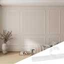 Pangda Peel and Stick Wall Molding Kit, 3D Premade Accent Molding Wainscoting Panel for Interior Wall Moulding Decor, Ready to Assemble Wainscoting Accent Panel (3 Set,23x56 in+48x56 in+23x56 in)