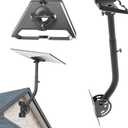 Heavy-Duty Starlink Gen 3 Wall & Roof Mount Kit - 180° Adjustable Pole Bracket with Reinforced Pivot Base & Alloy Adapter - Universal Antenna Installation Accessories (Iron Grey)