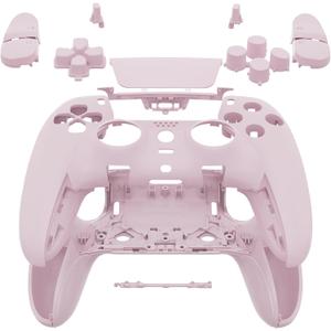 eXtremeRate Full Set Shell with Buttons Compatible with p s 5 Edge Controller, Cherry Blossoms Pink Replacement Decorative Trim Shell Front Back Plates Compatible with p s 5 Edge Controller