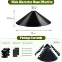 Squirrel Baffle,19-Inch Squirrel Baffle for Bird Feeder Pole,Squirrel-Proofs for Outdoor Shepherd's HooksOutside Pole Mount Squirrels Guard(Black 2 Pack