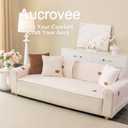 Washable Velvet Dog Couch Cover, Plush Pet Sofa Furniture Protector for 2-3 Cushion Couch, Non-Slip Washable Cover for Dogs(1PC/27.6"x27.6",White)