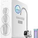 Waterdrop G3P800 Reverse Osmosis System, 800 GPD Fast Flow, NSF/ANSI 42 & 53 & 58 & 372 Certified, 3:1 Pure to Drain, Tankless Under Sink RO Water Filter System, LED Purifier, Smart Faucet (White)