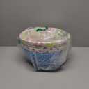 JOYIN 3 Pcs Easter Bamboo Baskets with Polka Dots Lining and Handle, Woven Easter Eggs Hunting Bucket, Wicker Candy Toys Storage Baskets for Picnic, Gift Packing, Party Favors Decorations(10" X 12")