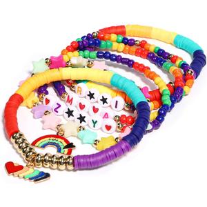 AICase for Korea-Pop Merch Toys Gifts Doll Costume Bracelets 6 Pcs Stackable Stretch Friendship Beaded Bracelets Outfit Cosplay Merchandise Jewelry Gifts for Fans Women Christmas Stocking_2