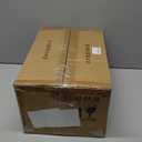 AOZITA 200PCS Gold Plastic Plates Set, Heavy Duty Disposable Plates for Party & Wedding, Includes 100 Dinner Plates and 100 Dessert Salad Plates, Elegant White with Gold Rim Dinnerware