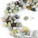 11lbs Natural River Rocks, Polished Pebbles for Plants Garden, 1-2 inch Decorative Jade Stones, Ideal for Fish Tank, Vases, Crafting, Home Decor and Garden Landscaping Rocks,Jade