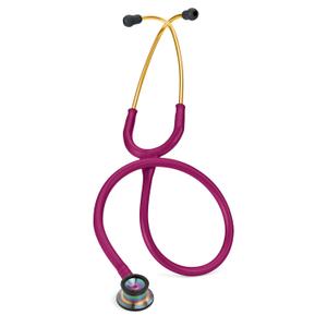 3M Littmann Classic II Infant Stethoscope, 2157, Stainless Steel Rainbow-Finish Chestpiece, 28" Raspberry Tube, Brass Stem, and Headset