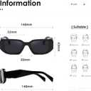 kimorn Rectangle Sunglasses for Women Men Trendy Retro Trendy Sun Glasses 90s Vintage Square Frame K1307