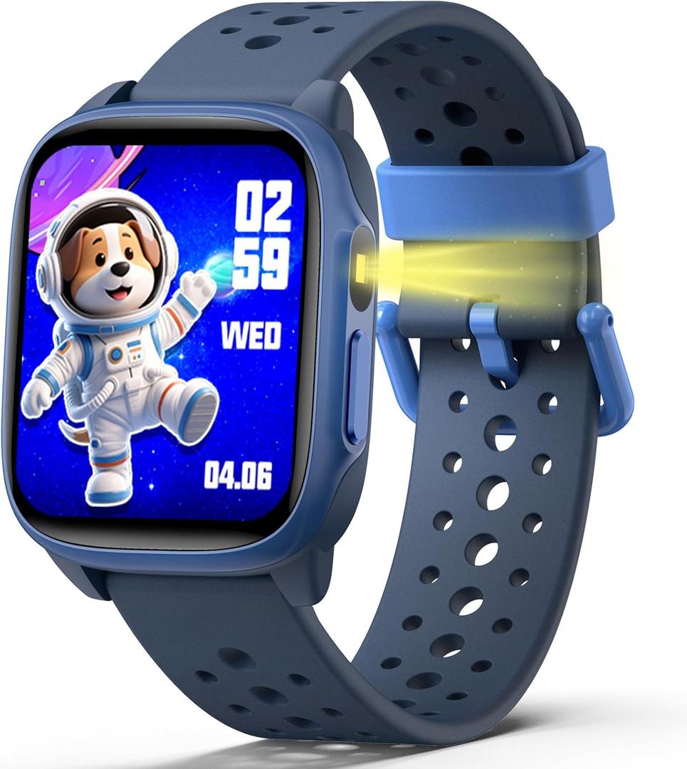 meoonley Kids Watch with 140 Sports Modes, 1.5" Kids Fitness Tracker, Boys Smart Watch, No APP/Phone Required, Sleep Monitor, Heart Rate, Puzzle Games, IP68 Waterproof,Gifts for Girls Teens Aged 6-15 (Blue)