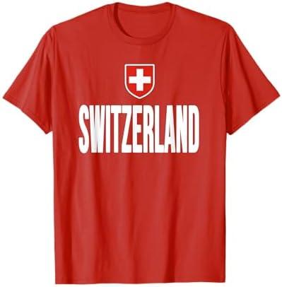 Swiss Flag Switzerland Souvenir Schweiz Gift Suisse Svizzera T-Shirt XL
