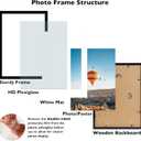 JCJMY 16.5x23.4 A2 Picture Frame Black with 11.7x16.5 A3 Mat, Display Photo 11.7x16.5 with Mat or 16.5 x 23.4 Without Mat, Wall Hanging Large Frame with Plexiglass, Black