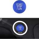 LECART Start Stop Button Cover Fit for Jeep Grand Cherokee 2024-2014, Blue Keyless Ignition Button Trim Sticker, Auto Interior Accessory
