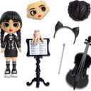 WEDNESDAY Deluxe 6-inch Articulated Figure, 11-Pieces, Interchangeable Face Plates and Fashion, Customizable Collectible Figurine, Kids Toys for Ages 3 Up by Just Play