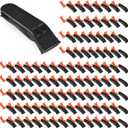 100 Pieces Emergency Whistles with Lanyard Safety Survival Whistles Loud Blast for Safety Camping Hiking Boating Hunting Survival Rescue Signaling (Black)