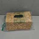 Rectangle Wicker Tissue Box Cover Fits 120-Count (3-Ply) / 160-Count (2-Ply) Boxes, Natural Rattan Woven Facial Tissue Holder, Decorative Tissue Box Holder for Bathroom, Living Room, Office & Desk