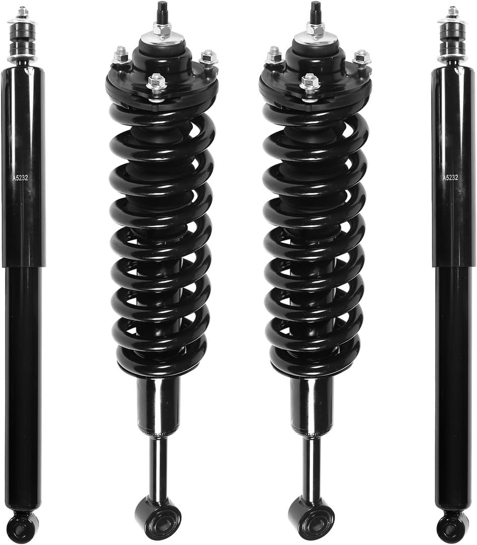 Front & Rear Struts Shock Absorbers Coil Spring Assembly Fit for 2005-2015 Toyota Tacoma (4 Wheel Drive Models Only) 437280 171371R 171371L (Set of 4)