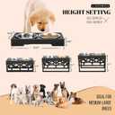AVERYDAY Elevated Dog Bowls, 4 Height Adjustable Stand for Medium and Large Dogs, Raised Dog Feeder Holder with 2 Stainless Steel Food and Water Bowls, Anti-Slip Base Tall Feeding Station