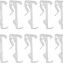 10PCS Blinds Clear Plastic Curtain Clips, Valance Clips for High Profile Blinds, 2'' Concealed Curtains, Venetian Blinds Positioning Clips