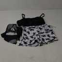 Women's 3 Piece Swimsuit Tree Print High Waisted Bikini Bathing Suit with Mesh T-Shirt Cover Up and Short (Large)