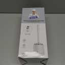 MR.SIGA Toilet Bowl Brush and Holder, Premium Quality, with Solid Handle and Durable Bristles for Bathroom Cleaning, White, 1 Pack (One Size)