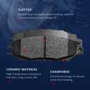 Replacement For Front & Rear Ceramic Disc Brake Pad Buick Encore Verano Chevrolet Trax Volt D1467 D1468