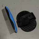 3PCS Pet Grooming Rake & Metal Comb & Flea Comb for Cats and Dogs, Double-Sided Dematting Tool, Extra-Wide Deshedding Dog Brush for Long Hair to Effectively Remove Tangles, Knots and Mats (Blue)