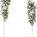 6.6FT Metal Wedding Arch Backdrop Stand,Stable Wedding Arch Frame for Wedding Ceremony Birthday Party Baby Shower Graduation Anniversary Floral Decoration,White