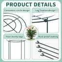 4 Sets Peony Support Cage,14"Diax32"High Heavy Duty Metal Plant Support,Grow Through Hoops Grids with 4 Thickened 5mm Legs,Strong Support Brace for Heavy Blossoms,Flower Support Ring for Peonies,Rose