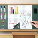 Magnetic XY Coordinate Dry Erase Grid, 35" x 35" Inches, Dry Erase Graph Board, Magnetic Coordinate Plane for White Board, Teacher Math Classroom Must Haves, School Classroom Office Supplies (1 Set 35" x 35")