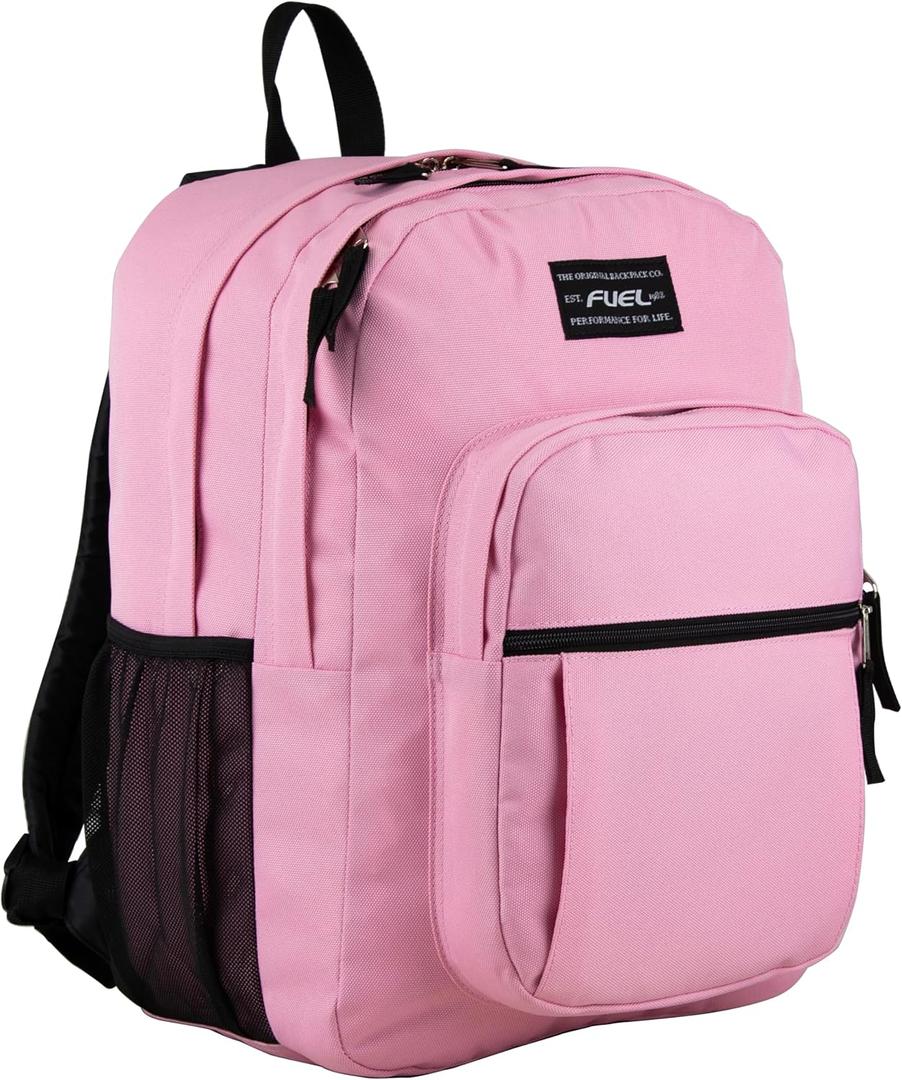 FUEL Vintage Classic Backpack for Men & Women for Travel, Office, Commuting, Sports, and Classroom - Pink