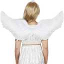 Sunboom Angel Wings Adult White Wings Black Angel Wings Feather Wings for Kids Girls Costume Rainbow Angel Wings Women (Large 29.9 x 13.8 inches)