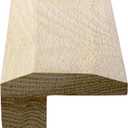 Kigley Solid Red Oak Interior Threshold Wood Overlap Doorways Reducer Threshold, 36 Inches Long (Right Angle Style)