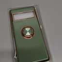 LeYi for Google Pixel 6 Phone Case: 360° Rotatable Ring Holder Magnetic Kickstand, Plating Rose Gold Edge Protective for Google Pixel 6 Case, L-Green