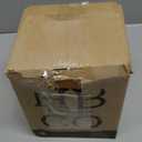 Airtight Coffee Canister - 40 oz Large Iron White Coffee Container Airtight - 6 x 8 inch Metal Jar - Stylish Countertop Container for Coffee Grounds, Beans, Pods & More with Rubber-Lined Bamboo Lid