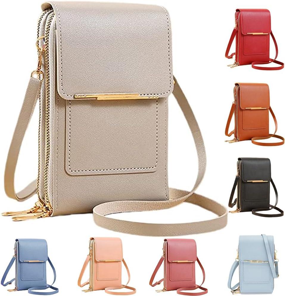 Anti-Theft Leather Bag,Small Crossbody Cell Phone Purse Wallet for Women,RFID Block Phone Purse Crossbody with Shoulder Strap (Grey) Anti-Theft Leather Bag,Small Crossbody Cell Phone Purse Wallet for Women,RFID Block Phone Purse Crossbody with Shoulder Strap (Grey)