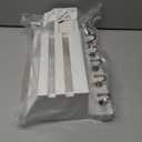 FifthQuarter Key Holder Wall Mount: Key and Mail Holder for Wall with 6 Hooks and Storage Drawer, Easy Installation Key Rack for Entryway Home Decor (A-White)