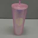 Studded Tumbler With Straw Tumblers With Lids And Straws Pink Tumbler With Straw Textured Cup BPA-Free Double-Wall Plastic Tumblers for Iced Coffee Cold Drinks or Water 24 Oz