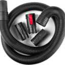 WORKSHOP Wet/Dry Vacs Shop Vacuum Accessories WS25020A Replacement Hose Attachment, 2-1/2-inch x 7-feet Dual-Flex Locking Vac Hose for Wet Dry Shop Vacuum Cleaners