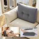 ROYALAY Back Support for Couch Sitting, Memory Foam Back Cushion for Couch, Back Rest Pillow for Sitting in Bed, Wedge Reading Pillow for Sofa, 19.7*23.6*5.1in