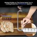 SYOKAMI 2026 Upgrade Bread Knife for Homemade Bread, World's 1st Real Bow-Design Sourdough Bread Slicer, Razor-Sharp Cutter for Crusty Sourdough & Baguette, 4 Thickness Scale Marks, Gift for Mom