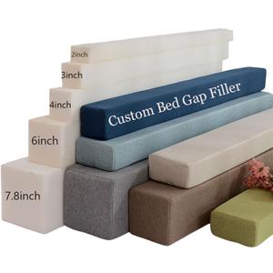 Pcevathiy Custom Bed Gap Filler, Mattress Wedge Gap Crack Filler Twin Space Filler Between Bed and Wall with Removable Cover, Full Mattress Extender Stuffer for Queen King Headboard Bed (Linen)