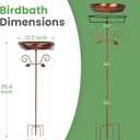 Leuan 35.4" Tall Metal Bird Bath for Outdoors with 2.2" Deep and 12'' Dia Bowl, Removable, Easy - Clean, Vintage Freestanding Birdbaths & Birdfeeder for Garden Yard Lawn Decor